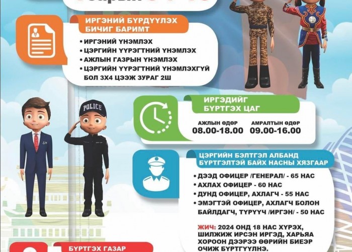Маргааш цэргийн бүртгэл эхэлнэ