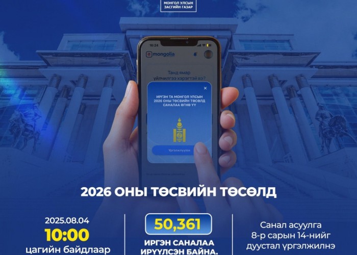 Ирэх оны төсвийн төсөлд иргэдийн саналыг авч эхэллээ