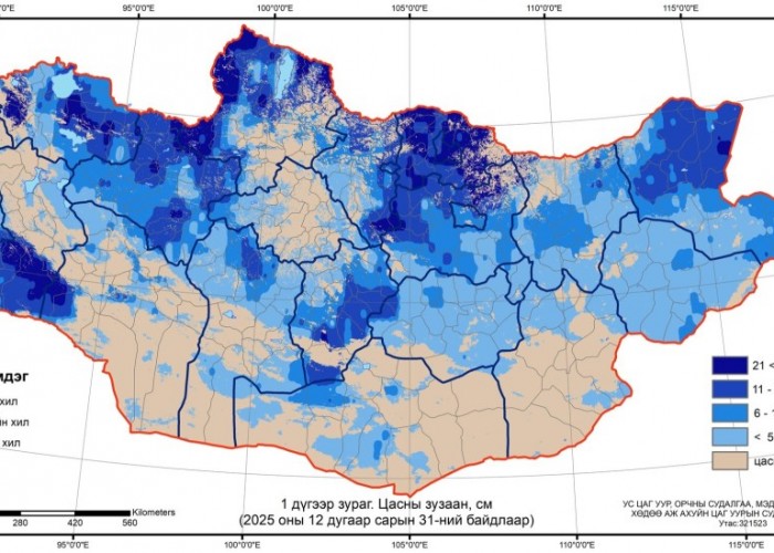 Нийт нутгийн 74 хувьд цастай байна