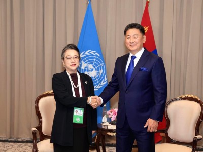 Монгол Улсын Ерөнхийлөгч У.Хүрэлсүх НҮБ-ын Ерөнхий нарийн бичгийн даргын орлогч Армида Алисжабана-г хүлээн авч уулзав
