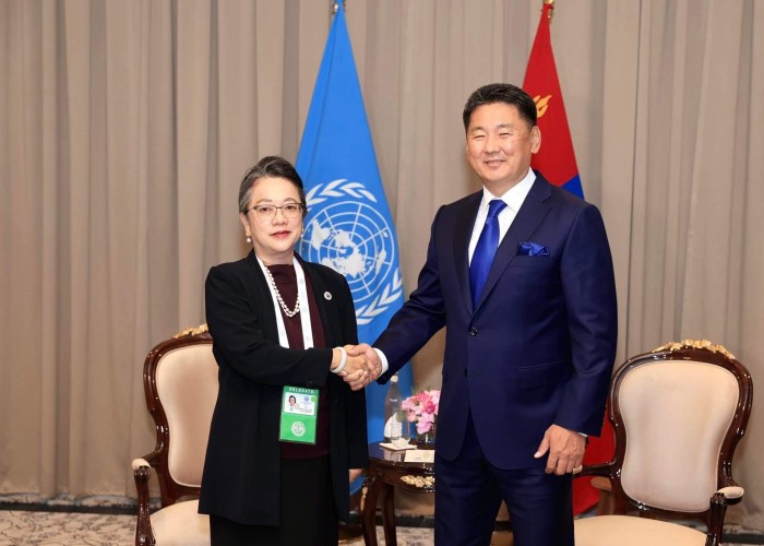 Монгол Улсын Ерөнхийлөгч У.Хүрэлсүх НҮБ-ын Ерөнхий нарийн бичгийн даргын орлогч Армида Алисжабана-г хүлээн авч уулзав