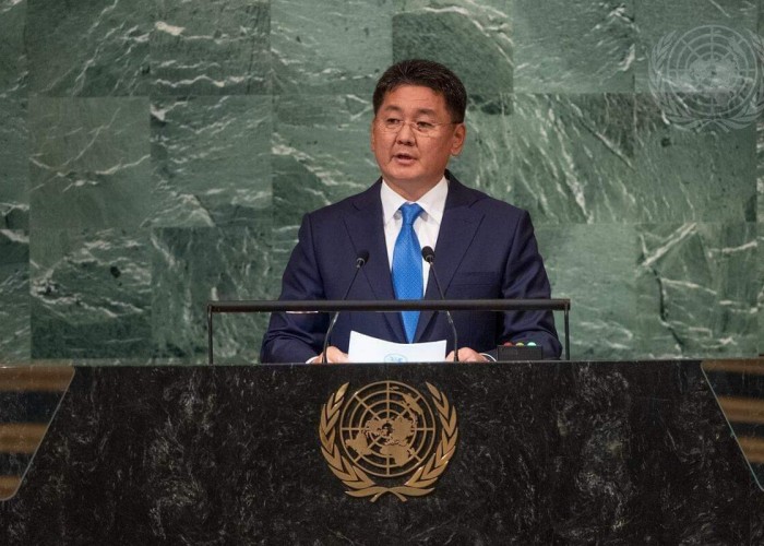 Монгол Улсын Ерөнхийлөгч НҮБ-ын индрээс дэлхий нийтийг энх тайванд уриалав