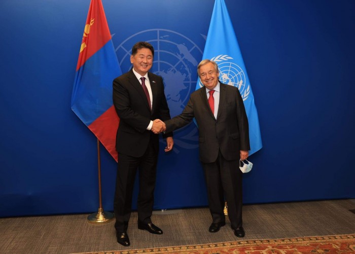 Монгол Улсын Ерөнхийлөгч НҮБ-ын Ерөнхий нарийн бичгийн даргатай уулзав