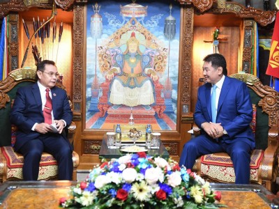 Монгол Улсын Ерөнхийлөгч У.Хүрэлсүх БНАЛАУ-ын Үндэсний Ассамблейн даргыг хүлээн авч уулзав