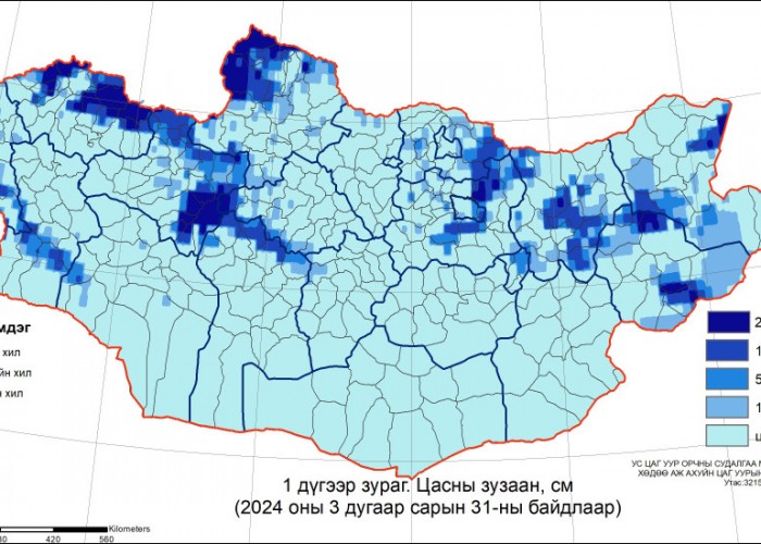 Сүхбаатарын Түмэнцогтод цас нягт хэвээр, зудын байдалтай байна