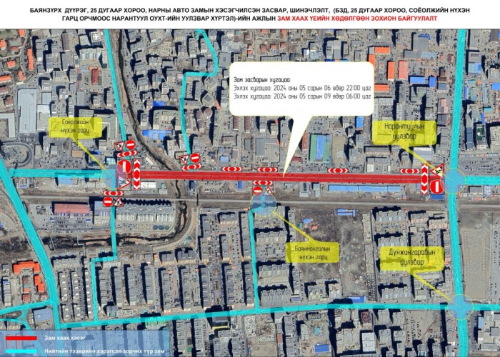 Нарны замыг хааж, хэсэгчилсэн засвар, шинэчлэлт хийнэ