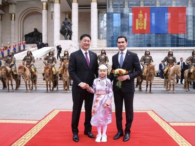 Туркменистан Улсын Ерөнхийлөгчийг албан ёсоор угтаж авлаа